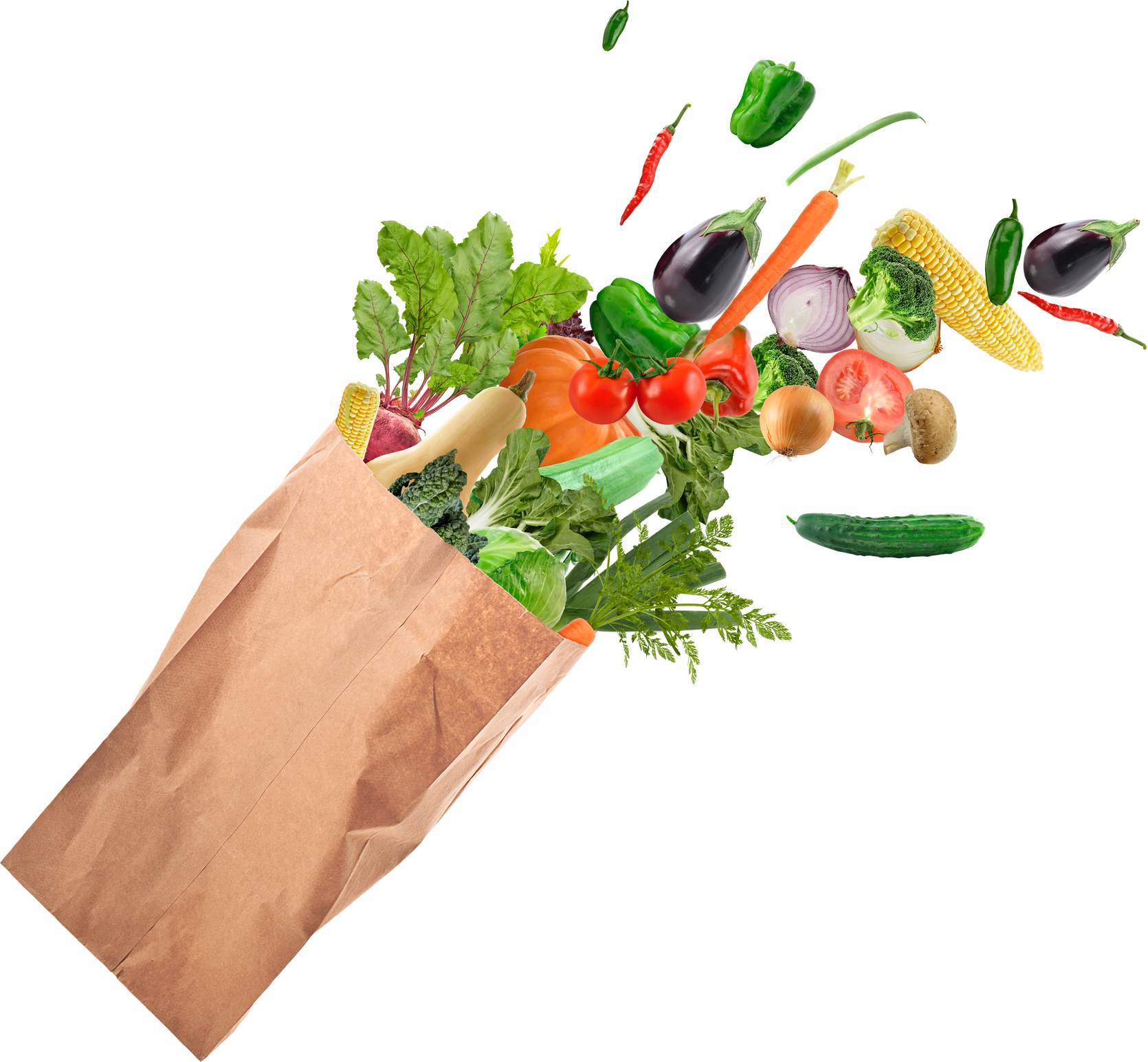 Healthy Food Isolated on White Background